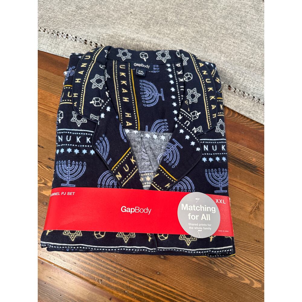 NWT Gap Hanukkah Flannel Pajamas Mens Size XXL